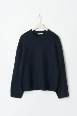 Gina Tricot Crew neck knitted weater Blå Clearance