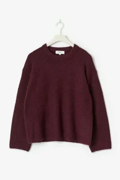 Gina Tricot Crew neck knitted weater Rød Hot