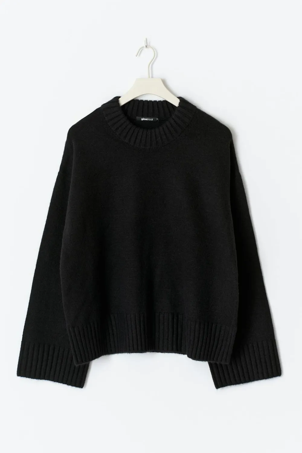 Gina Tricot Crew neck knitted weater Svart