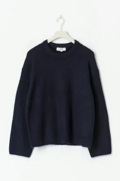 Gina Tricot Crew neck knitted weater Blå New