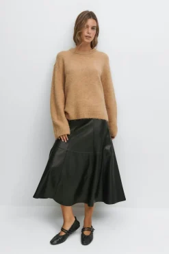 Gina Tricot Crew neck knitted weater Hvit Best