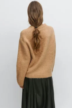 Gina Tricot Crew neck knitted weater Hvit Best
