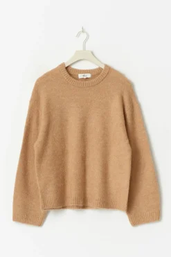 Gina Tricot Crew neck knitted weater Hvit Best