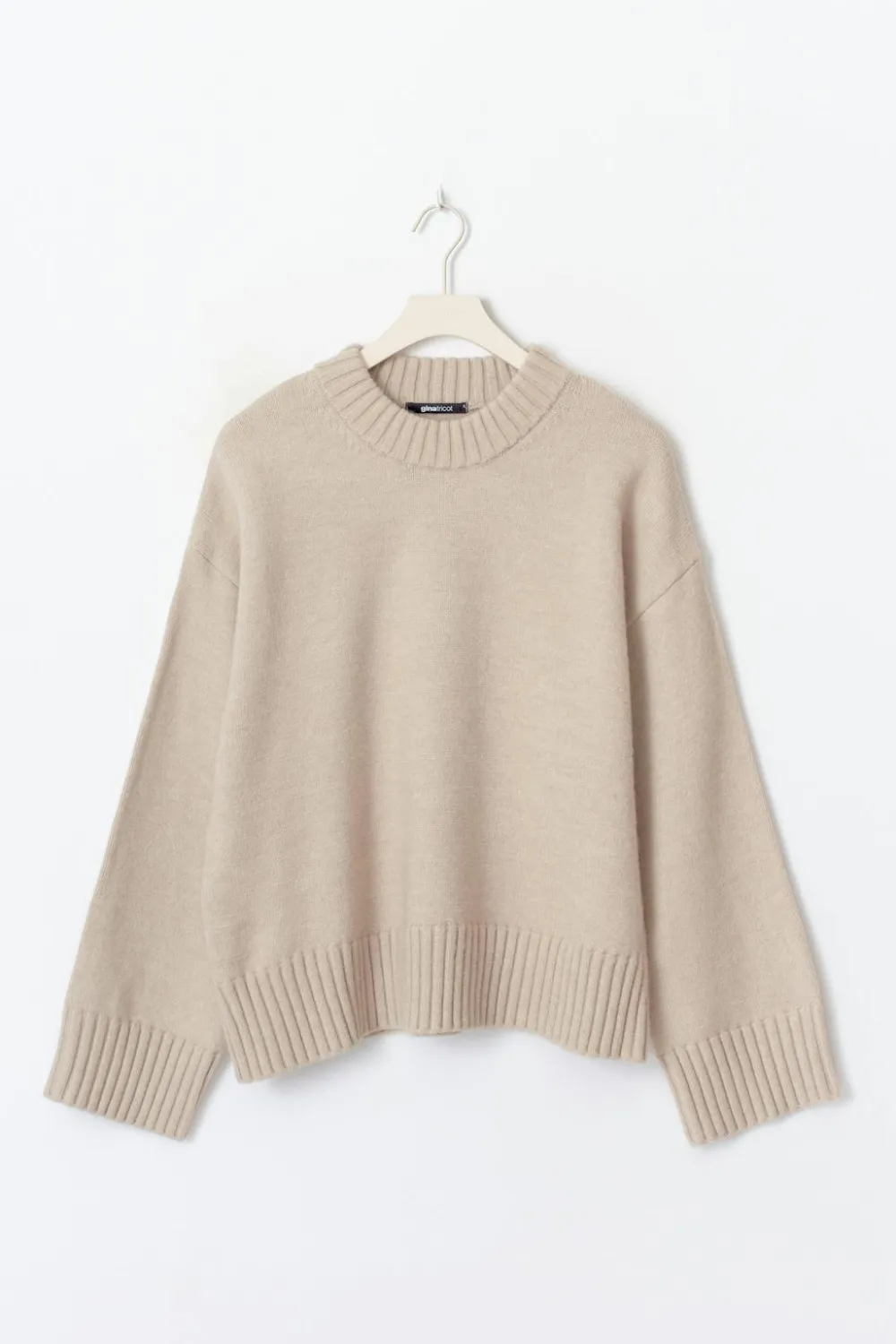 Gina Tricot Crew neck knitted weater Beige