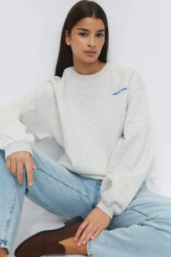 Gina Tricot Crewneck veratie weater Grå Online