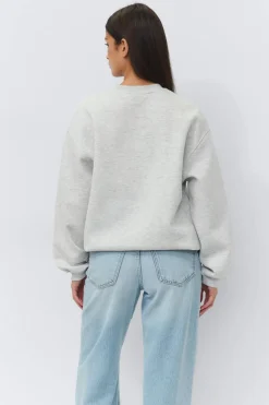 Gina Tricot Crewneck veratie weater Grå Online