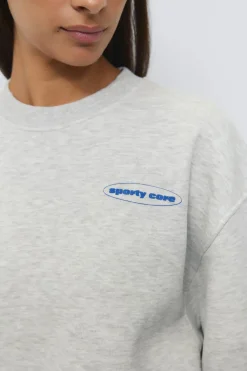 Gina Tricot Crewneck veratie weater Grå Online