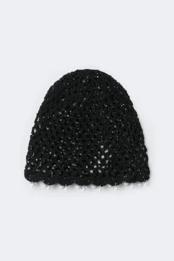 Gina Tricot Crochet beanie Svart Sale