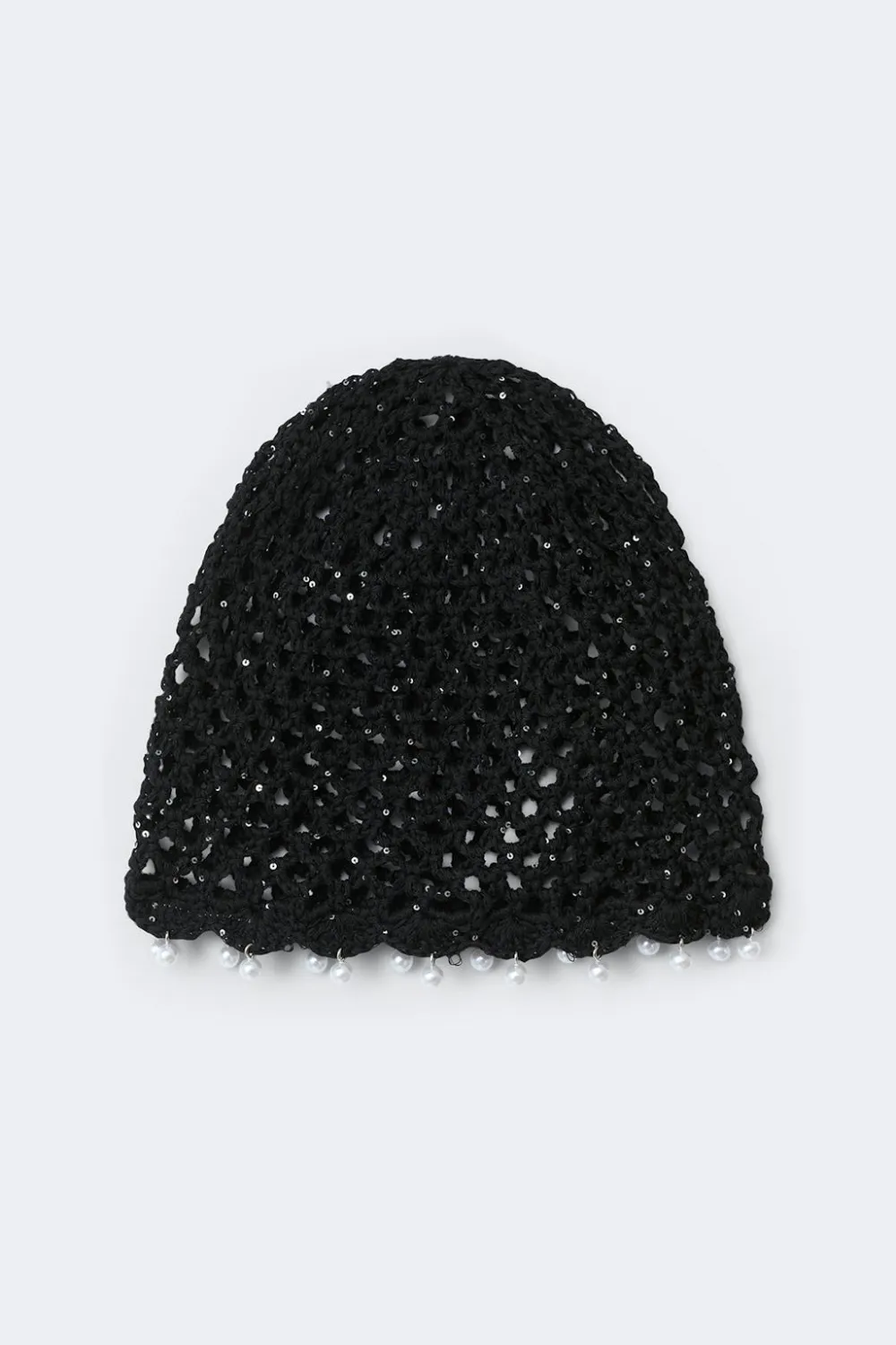 Gina Tricot Crochet beanie Svart Sale