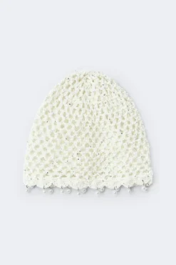 Gina Tricot Crochet beanie Hvit Best