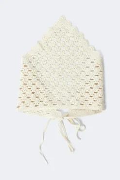 Gina Tricot Crochet head scarf Hvit Discount