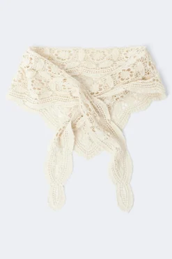 Gina Tricot Crochet hip scarf Hvit Clearance