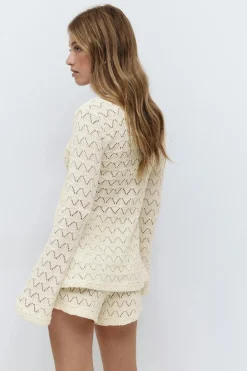 Gina Tricot Crochet hort Hvit Sale