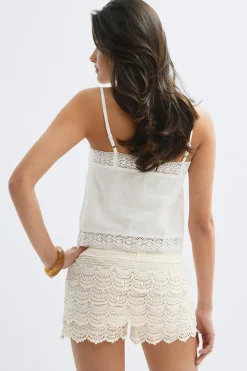 Gina Tricot 14+ crochet hort Hvit New
