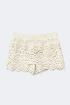 Gina Tricot 14+ crochet hort Hvit New