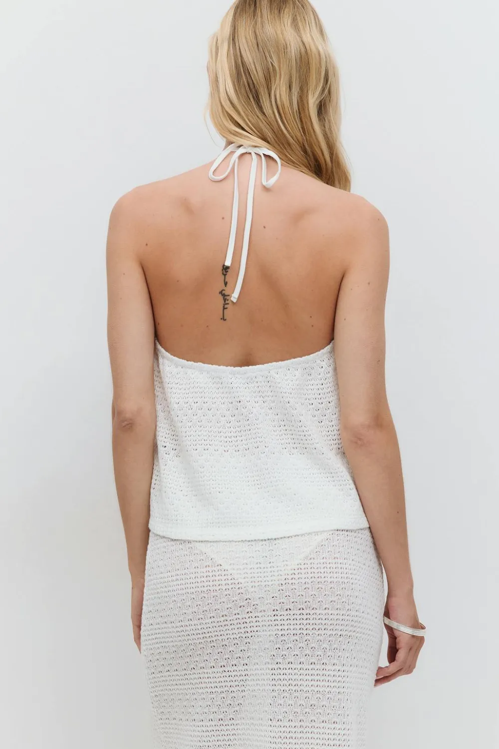 Gina Tricot Crochet top Hvit