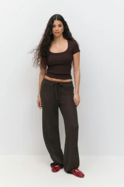 Gina Tricot Crochet trouer Brun Best