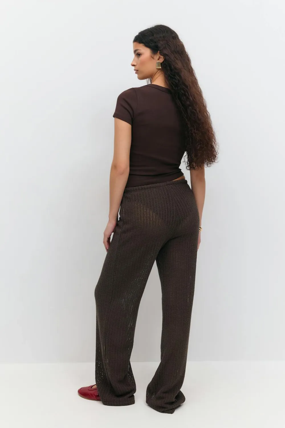 Gina Tricot Crochet trouer Brun Best