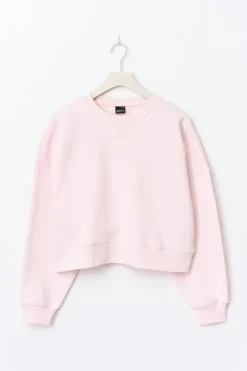 Gina Tricot Crop crewneck weater Rosa New