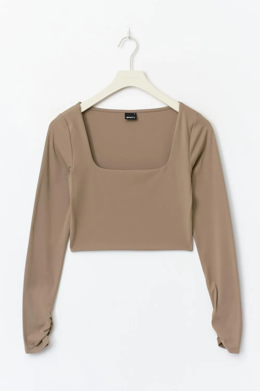Gina Tricot Cropped oft yoga top Beige Discount
