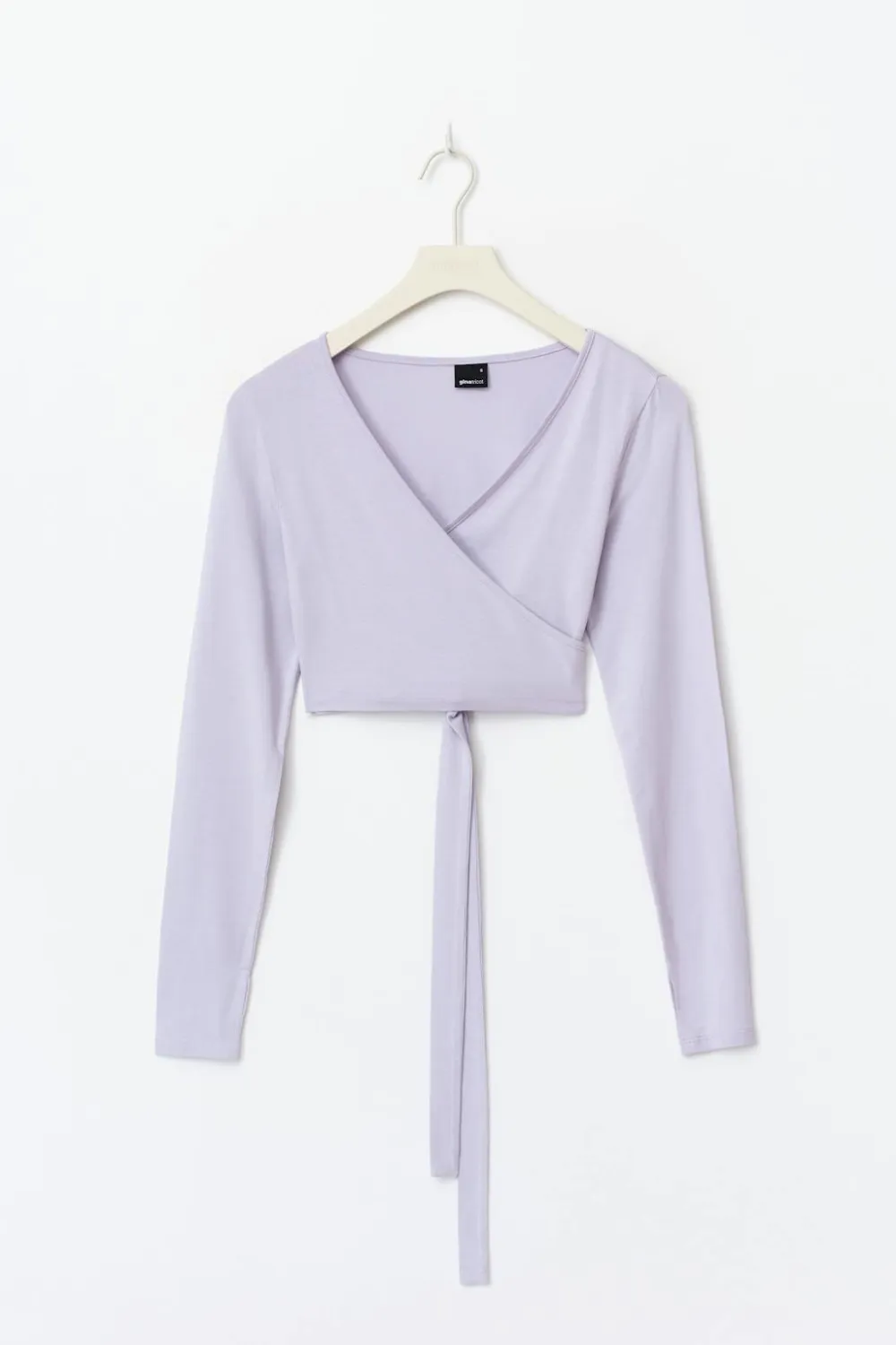 Gina Tricot Cropped yoga wrap cardigan Lilla