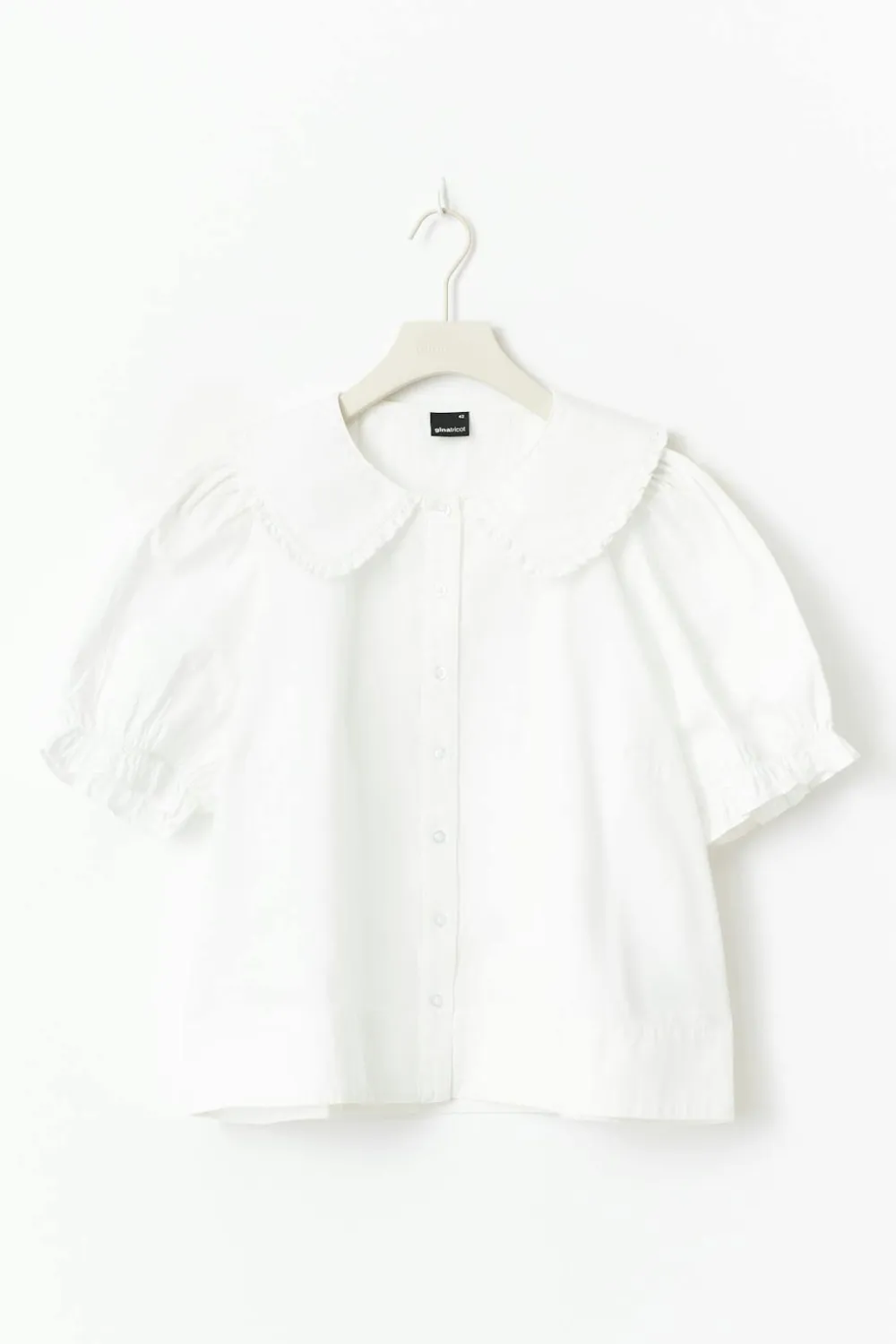 Gina Tricot Cute collar blouse Hvit Discount
