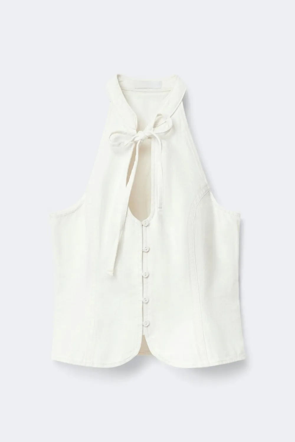 Gina Tricot Daring deni top Hvit Sale