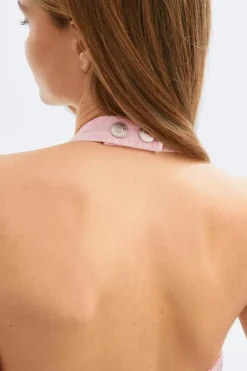 Gina Tricot Deni haterneck top Rosa Discount