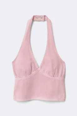 Gina Tricot Deni haterneck top Rosa Discount