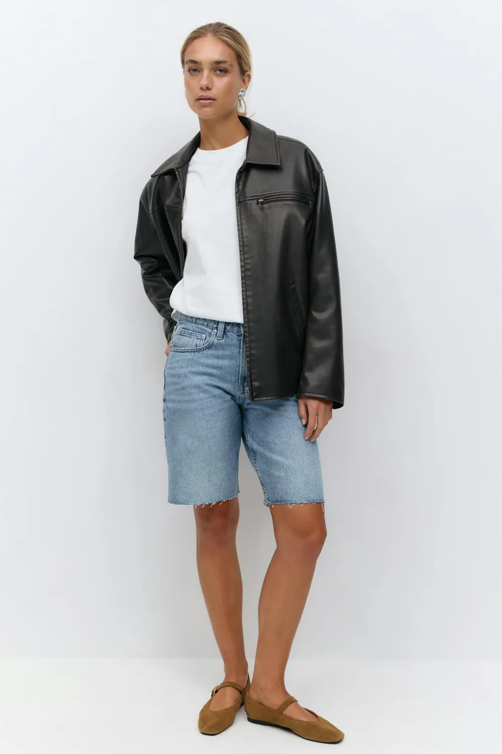 Gina Tricot Denim jorts Blå