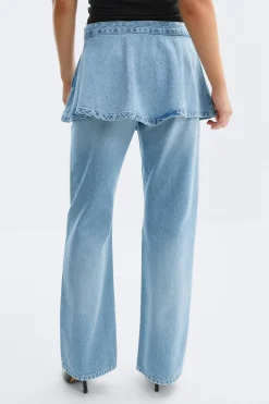 Gina Tricot Deni ini kirt Blå Online