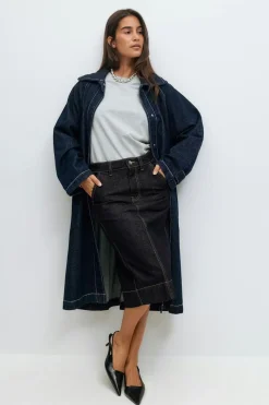 Gina Tricot Denim pencil skirt Blå New