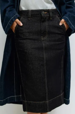 Gina Tricot Denim pencil skirt Blå New