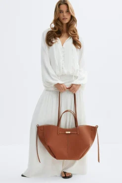 Gina Tricot Detail strap tote bag Brun New
