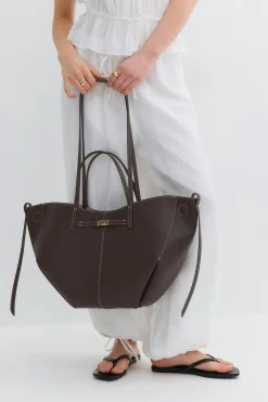 Gina Tricot Detail strap tote bag Brun New