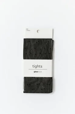 Gina Tricot Dobby dot tights Svart Sale