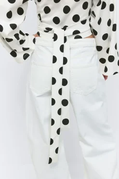 Gina Tricot Dot wrap tie top Svart Hot