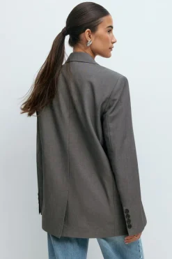 Gina Tricot Doube breated bazer Svart Discount