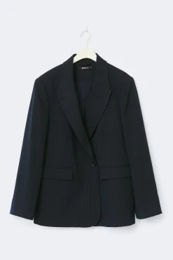 Gina Tricot Doube breated bazer Blå Online