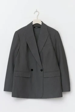 Gina Tricot Doube breated bazer Grå Online