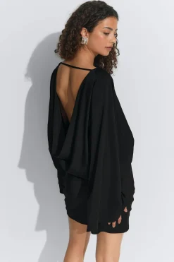 Gina Tricot Draped back mini dress Svart Best