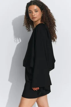 Gina Tricot Draped back mini dress Svart Best