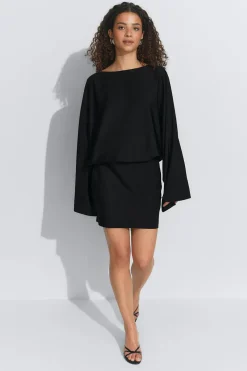 Gina Tricot Draped back mini dress Svart Best
