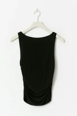 Gina Tricot Draped top Svart Outlet