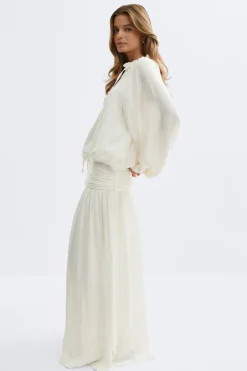 Gina Tricot Drapy top Hvit Hot