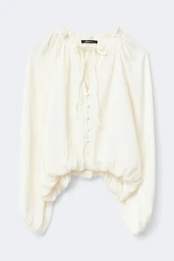 Gina Tricot Drapy top Hvit Hot