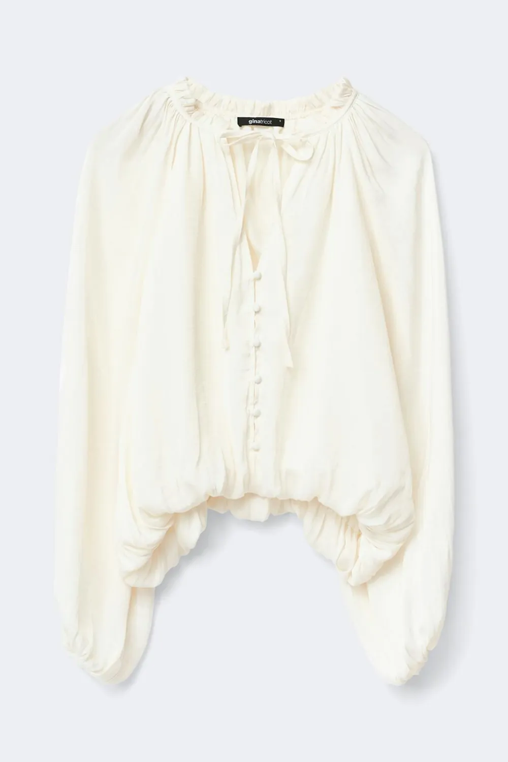 Gina Tricot Drapy top Hvit Hot