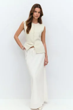 Gina Tricot Drawtring axi kirt Hvit Online