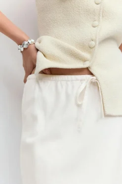 Gina Tricot Drawtring axi kirt Hvit Online