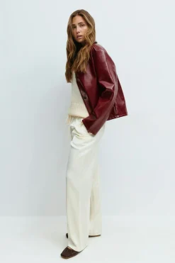 Gina Tricot Drawtring atin trouer Gul